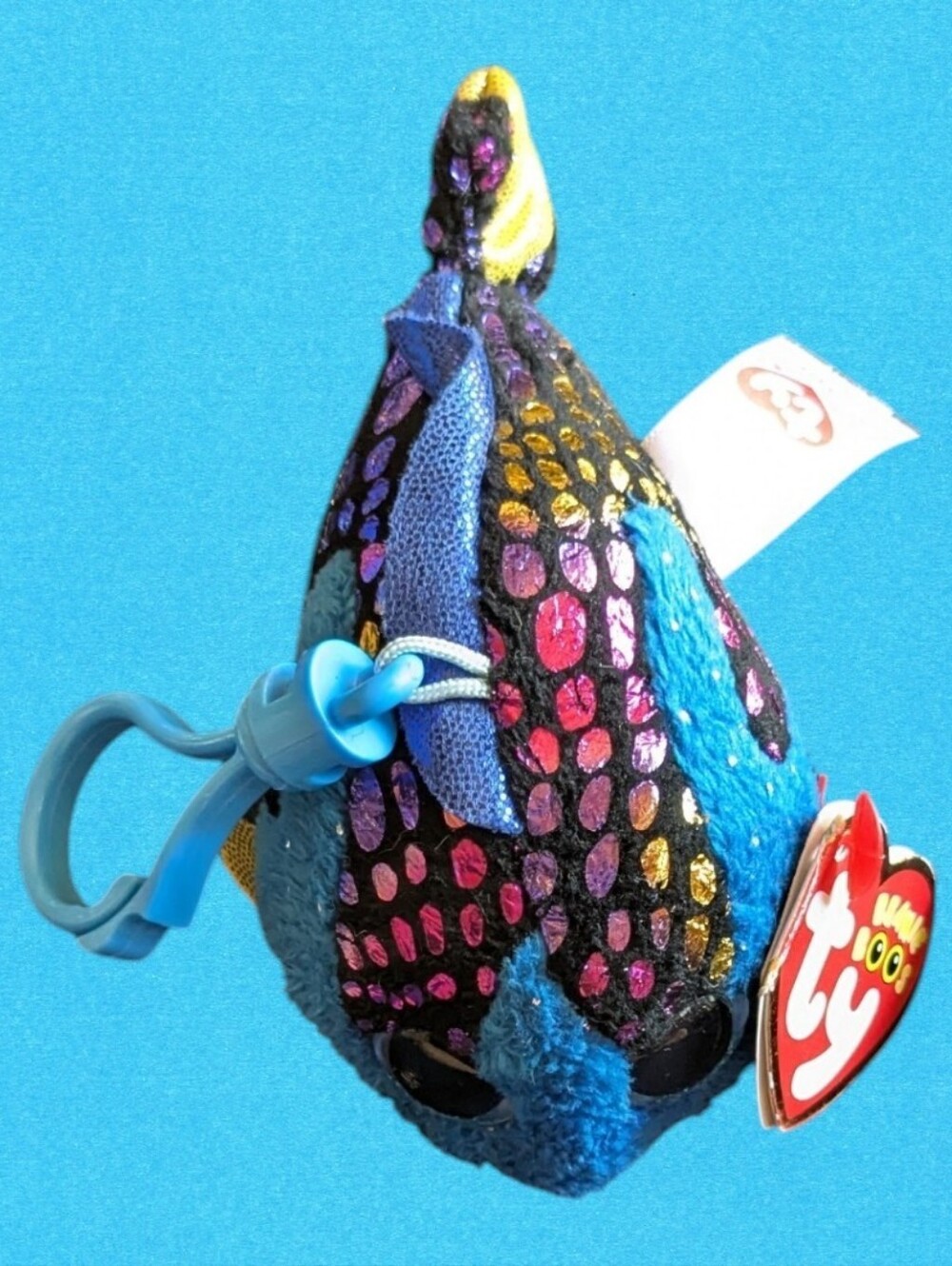 Ty Beanie Boos Clip,/Keychain Aqua the Fish